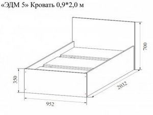 Кровать 900 Эдем-5 в Каменске-Уральском - kamensk-uralskiy.ok-mebel.com | фото 3