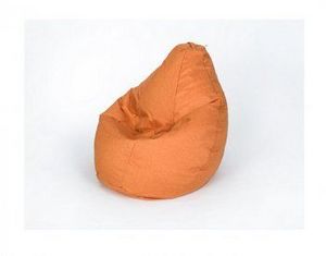 Кресло-мешок Груша велюр оранжевое большое в Каменске-Уральском - kamensk-uralskiy.ok-mebel.com | фото 1