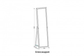 АЛЕКСАНДРИЯ-9.1 Зеркало напольное в Каменске-Уральском - kamensk-uralskiy.ok-mebel.com | фото 2