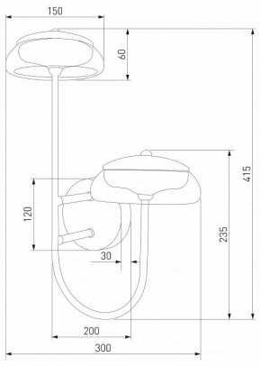Бра Eurosvet Fungo 50388/2 LED черный в Каменске-Уральском - kamensk-uralskiy.ok-mebel.com | фото 5