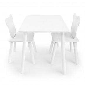 Детский комплект стол и два стула Мишка Rolti Baby с накладкой Алфавит (белая столешница/белое сиденье/белые ножки) в Каменске-Уральском - kamensk-uralskiy.ok-mebel.com | фото 2