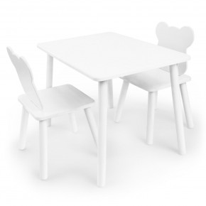 Детский комплект стол и два стула Мишка Rolti Baby с накладкой Алфавит (белая столешница/белое сиденье/белые ножки) в Каменске-Уральском - kamensk-uralskiy.ok-mebel.com | фото 3