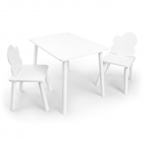 Детский комплект стол и два стула «Облачко» Rolti Baby (белый/белый, массив березы/мдф) в Каменске-Уральском - kamensk-uralskiy.ok-mebel.com | фото