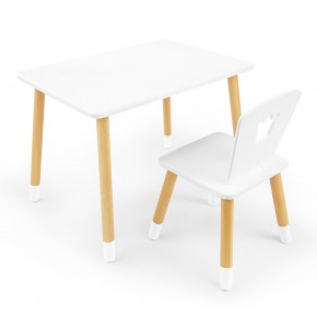 Детский комплект стол и стул «Корона» Rolti Baby (белый/береза, массив березы/мдф) в Каменске-Уральском - kamensk-uralskiy.ok-mebel.com | фото 1