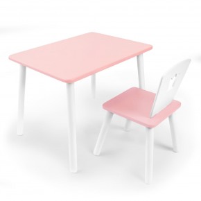 Детский комплект стол и стул «Корона» Rolti Baby (розовый/розовый, массив березы/мдф) в Каменске-Уральском - kamensk-uralskiy.ok-mebel.com | фото