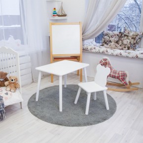 Детский комплект стол и стул «Мишка» Rolti Baby (белый/белый, массив березы/мдф) в Каменске-Уральском - kamensk-uralskiy.ok-mebel.com | фото 2