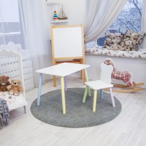 Детский комплект стол и стул «Мишка» Rolti Baby (белый/цветной, массив березы/мдф) в Каменске-Уральском - kamensk-uralskiy.ok-mebel.com | фото 2