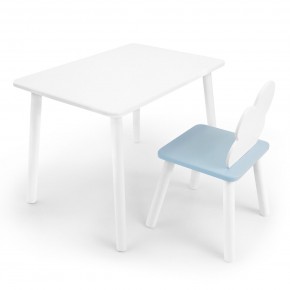Детский комплект стол и стул «Облачко» Rolti Baby (белый/голубой, массив березы/мдф) в Каменске-Уральском - kamensk-uralskiy.ok-mebel.com | фото