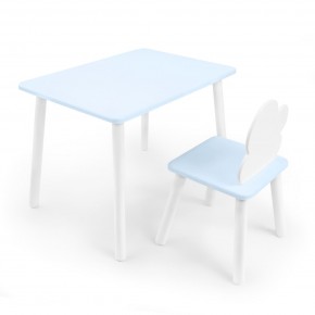 Детский комплект стол и стул «Облачко» Rolti Baby  (голубая столешница/голубое сиденье/белые ножки) в Каменске-Уральском - kamensk-uralskiy.ok-mebel.com | фото