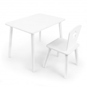 Детский комплект стол и стул «Звезда» Rolti Baby (белый/белый, массив березы/мдф) в Каменске-Уральском - kamensk-uralskiy.ok-mebel.com | фото