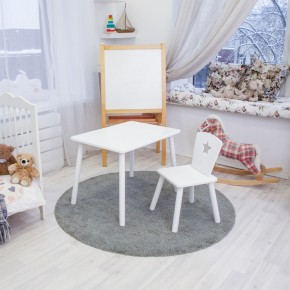 Детский комплект стол и стул «Звезда» Rolti Baby (белый/белый, массив березы/мдф) в Каменске-Уральском - kamensk-uralskiy.ok-mebel.com | фото 2