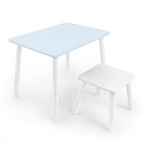 Детский комплект стол и табурет Rolti Baby (голубая столешница/белое сиденье/белые ножки) в Каменске-Уральском - kamensk-uralskiy.ok-mebel.com | фото