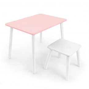 Детский комплект стол и табурет Rolti Baby (розовая столешница/белое сиденье/белые ножки) в Каменске-Уральском - kamensk-uralskiy.ok-mebel.com | фото 1