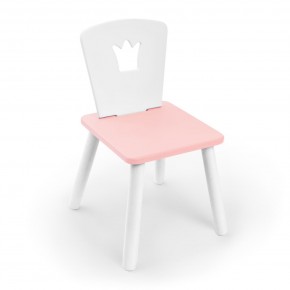 Детский стул Rolti Baby «Корона» (белый/розовый/белый, массив березы/мдф) в Каменске-Уральском - kamensk-uralskiy.ok-mebel.com | фото 1