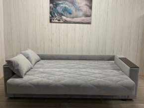 Диван Престиж-15 (НПБ+МДФ) велюр Sensey silver в Каменске-Уральском - kamensk-uralskiy.ok-mebel.com | фото 3