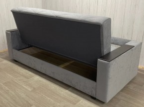 Диван Престиж-15 (НПБ+МДФ) велюр Sensey silver в Каменске-Уральском - kamensk-uralskiy.ok-mebel.com | фото 4