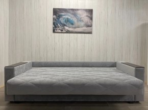 Диван Престиж-15 (НПБ+МДФ) велюр Sensey silver в Каменске-Уральском - kamensk-uralskiy.ok-mebel.com | фото 5