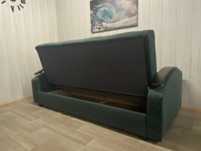 Диван Престиж-16 (НПБ+МДФ) велюр Sensey bottle green в Каменске-Уральском - kamensk-uralskiy.ok-mebel.com | фото 2