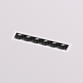 DK2531-WB Встраиваемый светильник SPACE со светодиодом под шпатлевку L126mm 220V 10W 38° 4000К IP20 белый/черный алюминий в Каменске-Уральском - kamensk-uralskiy.ok-mebel.com | фото