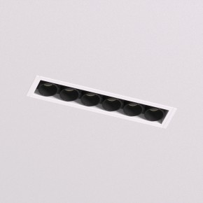 DK2531-WB Встраиваемый светильник SPACE со светодиодом под шпатлевку L126mm 220V 10W 38° 4000К IP20 белый/черный алюминий в Каменске-Уральском - kamensk-uralskiy.ok-mebel.com | фото 2