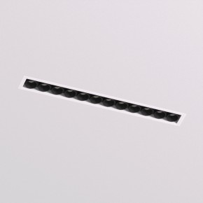 DK2532-WB Встраиваемый светильник SPACE со светодиодом под шпатлевку L240mm 220V 20W 38° 4000К IP20 белый/черный алюминий в Каменске-Уральском - kamensk-uralskiy.ok-mebel.com | фото 2