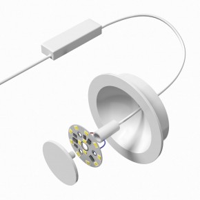 DK2700-WH Встраиваемый светильник, IP 20, 7 Вт, LED 3000, белый, алюминий в Каменске-Уральском - kamensk-uralskiy.ok-mebel.com | фото 4