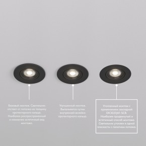 DK3020-BK Встраиваемый светильник, IP 20, 10 Вт, GU5.3, LED, черный, пластик в Каменске-Уральском - kamensk-uralskiy.ok-mebel.com | фото 5