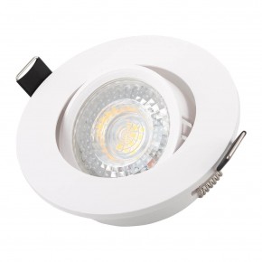 DK3020-WH Встраиваемый светильник, IP 20, 10 Вт, GU5.3, LED, белый, пластик в Каменске-Уральском - kamensk-uralskiy.ok-mebel.com | фото 2