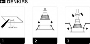 DK3021-BK Встраиваемый светильник, IP 20, 10 Вт, GU5.3, LED, черный, пластик в Каменске-Уральском - kamensk-uralskiy.ok-mebel.com | фото 5