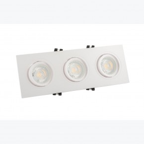 DK3023-WH Встраиваемый светильник, IP 20, 10 Вт, GU5.3, LED, белый, пластик в Каменске-Уральском - kamensk-uralskiy.ok-mebel.com | фото 2