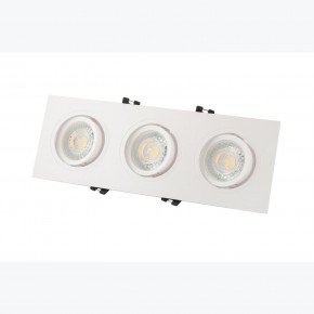 DK3023-WH Встраиваемый светильник, IP 20, 10 Вт, GU5.3, LED, белый, пластик в Каменске-Уральском - kamensk-uralskiy.ok-mebel.com | фото 3