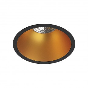 DK3026-BG Встраиваемый светильник, IP 20, 10 Вт, GU5.3, LED, черный/золотой, пластик в Каменске-Уральском - kamensk-uralskiy.ok-mebel.com | фото