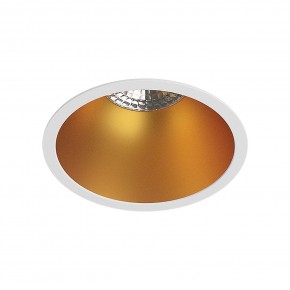 DK3026-WG Встраиваемый светильник, IP 20, 10 Вт, GU5.3, LED, белый/золотой, пластик в Каменске-Уральском - kamensk-uralskiy.ok-mebel.com | фото