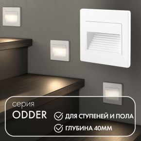 DK3050-WH Светильник встраиваемый в стену, IP 20, LED 3000, 1 Вт, белый, пластик в Каменске-Уральском - kamensk-uralskiy.ok-mebel.com | фото 5