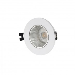 DK3061-WH+CH Встраиваемый светильник, IP 20, 10 Вт, GU5.3, LED, белый/хром, пластик в Каменске-Уральском - kamensk-uralskiy.ok-mebel.com | фото