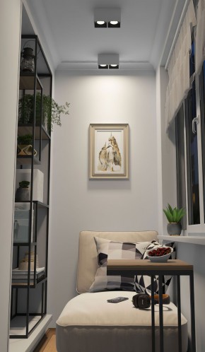 DK3085-WB+WH Светильник накладной IP 20, 10 Вт, GU5.3, LED, бело-черный/белый, пластик в Каменске-Уральском - kamensk-uralskiy.ok-mebel.com | фото 2