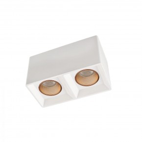 DK3085-WH+BR Светильник накладной IP 20, 10 Вт, GU5.3, LED, белый/бронзовый, пластик в Каменске-Уральском - kamensk-uralskiy.ok-mebel.com | фото