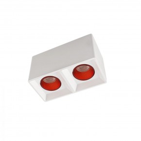 DK3085-WH+RD Светильник накладной IP 20, 10 Вт, GU5.3, LED, белый/красный, пластик в Каменске-Уральском - kamensk-uralskiy.ok-mebel.com | фото