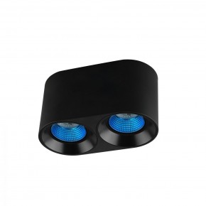 DK3096-BK+CY Светильник накладной IP 20, 10 Вт, GU5.3, LED, черный/голубой, пластик в Каменске-Уральском - kamensk-uralskiy.ok-mebel.com | фото