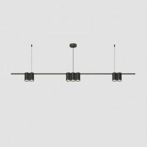 DK4063-BK Подвесной светильник ORBIT, IP20, 7xGU10 LED до 15 Вт, черный матовый, алюминий в Каменске-Уральском - kamensk-uralskiy.ok-mebel.com | фото