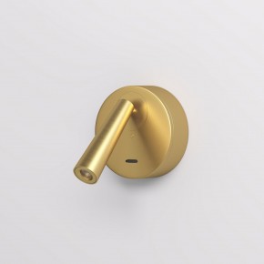 DK5072-SB Бра SHINE WALL со светодиодом, D104*H68, IP20, 3000К, 3W, RA?90, сатинированная латунь, алюминий в Каменске-Уральском - kamensk-uralskiy.ok-mebel.com | фото 2
