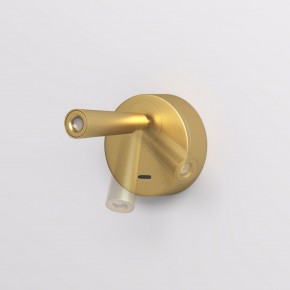 DK5072-SB Бра SHINE WALL со светодиодом, D104*H68, IP20, 3000К, 3W, RA?90, сатинированная латунь, алюминий в Каменске-Уральском - kamensk-uralskiy.ok-mebel.com | фото 3