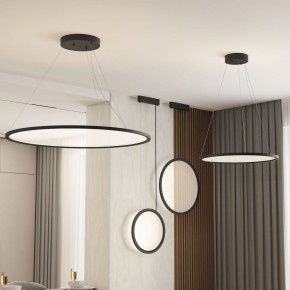 DK6616-BK Подвесной горизонтальный светильник Veil со светодиодом H900 d600 220V 48W 3000-6000K IP20 черный алюминий в Каменске-Уральском - kamensk-uralskiy.ok-mebel.com | фото 5