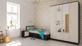 Фиеста Кровать 0900, цвет венге/дуб лоредо, ШхГхВ 93,5х203,5х80 см., сп.м. 900х2000 мм., без матраса, основание есть в Каменске-Уральском - kamensk-uralskiy.ok-mebel.com | фото 5