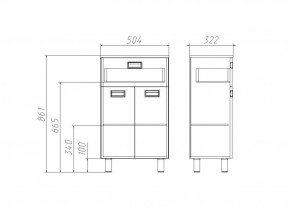 Комод 50 Cube с 1 ящиком Домино (DC5015K) в Каменске-Уральском - kamensk-uralskiy.ok-mebel.com | фото 3