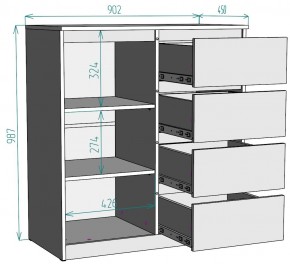 Комод Мальта K115 в Каменске-Уральском - kamensk-uralskiy.ok-mebel.com | фото 2