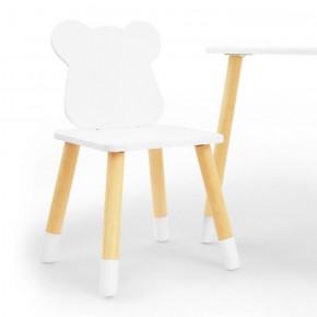 Комплект детской мебели стол и два стула Мишутка (Белый/Белый/Береза) в Каменске-Уральском - kamensk-uralskiy.ok-mebel.com | фото