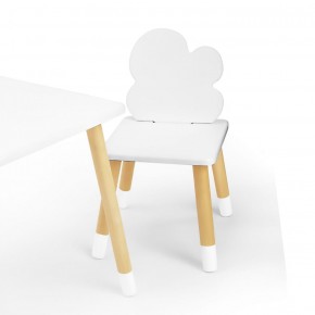 Комплект детской мебели стол и два стула Облачко (Белый/Белый/Береза) в Каменске-Уральском - kamensk-uralskiy.ok-mebel.com | фото