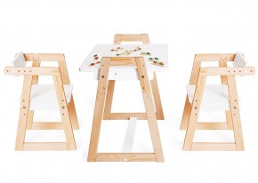 Комплект детской мебели стол и  два стула Я САМ "Лофт-Дуо" (Белый) в Каменске-Уральском - kamensk-uralskiy.ok-mebel.com | фото
