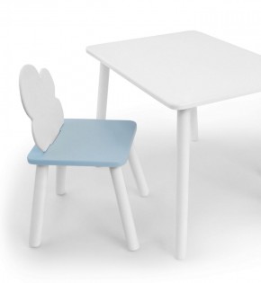 Комплект детской мебели стол и стул Облачко (Белый/Голубой/Белый) в Каменске-Уральском - kamensk-uralskiy.ok-mebel.com | фото